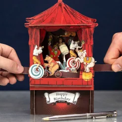 Circus Paper Theatre 3D Pop Up Birthday Card><noscript><img width=