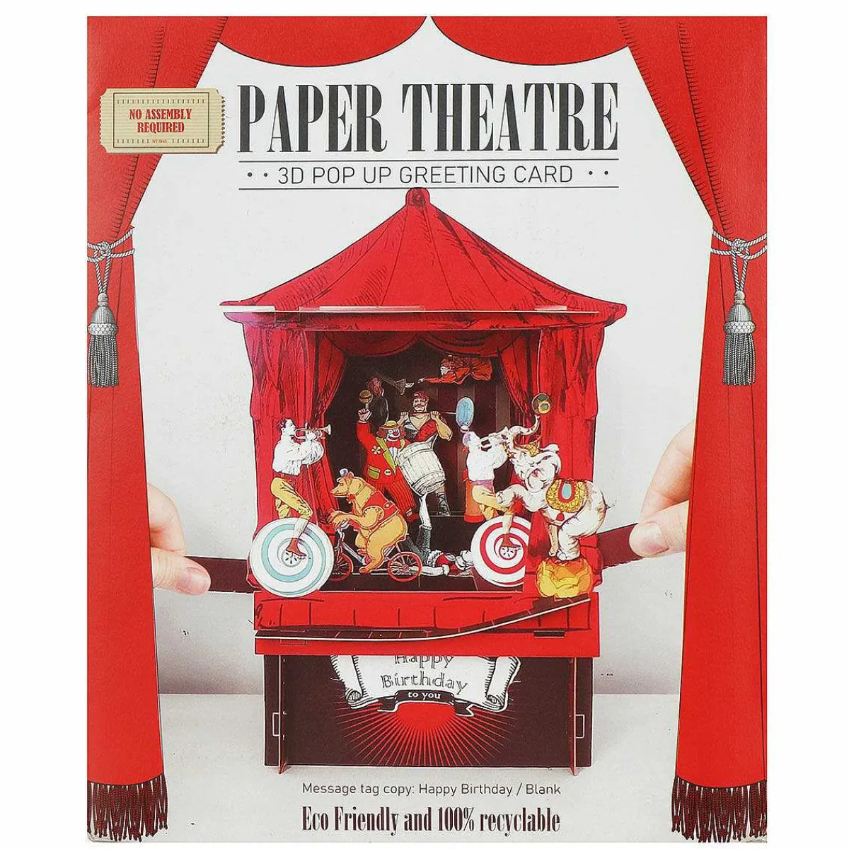 Circus Paper Theatre 3D Pop Up Birthday Card>Alljoy Design New