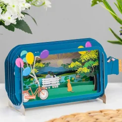 Couple Beside A Lake Message In A Bottle Card>Alljoy Design Shop