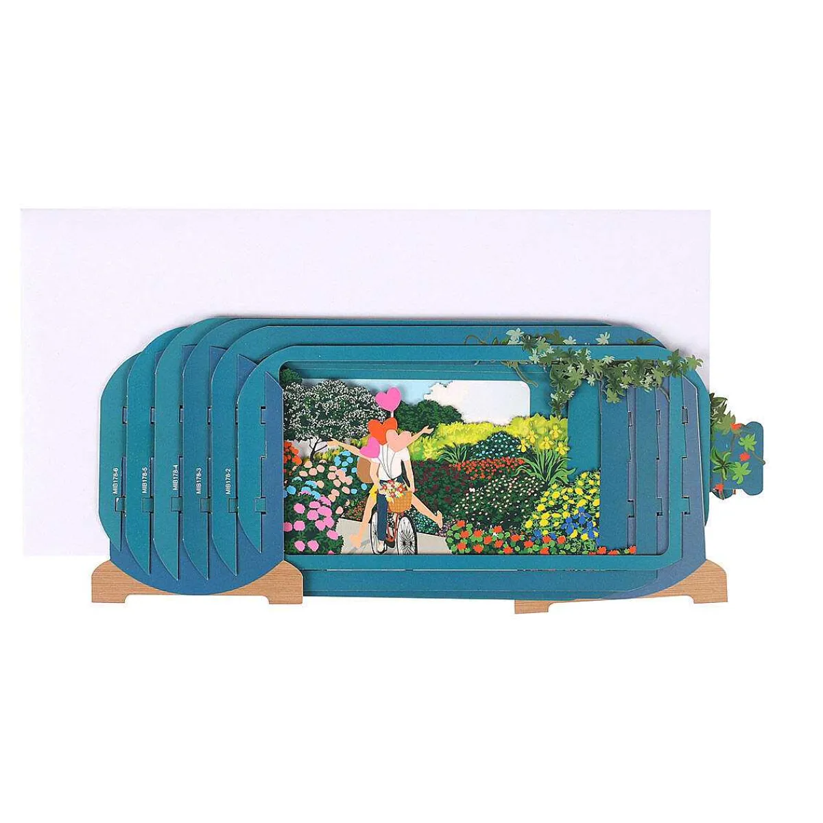 Couple On A Bike Message In A Bottle Card>Alljoy Design Sale