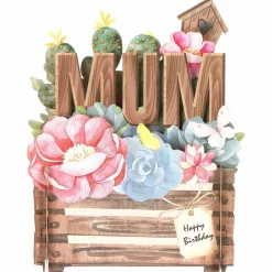 Flower Planter Mum Birthday 3D Pop Up Card>Alljoy Design Best Sale