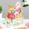 Teacup Flower And Bird Greetings 3D Pop Up Card>Alljoy Design Clearance