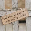 'Approved By The Dog' Natural Wooden Sign>Austin Sloan Store