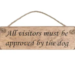 'Approved By The Dog' Natural Wooden Sign>Austin Sloan Store