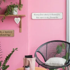 'Every Love Story' Long White Wooden Sign><noscript><img width=