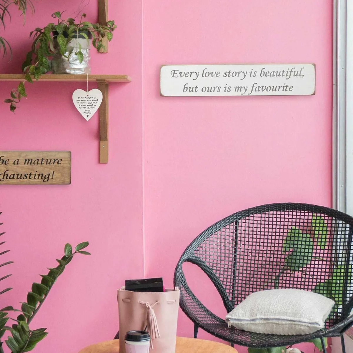 'Every Love Story' Long White Wooden Sign>Austin Sloan Store