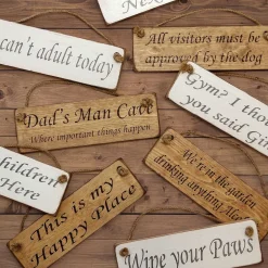 'Grandchildren Spoilt Here' White Wooden Sign><noscript><img width=