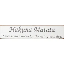 'Hakuna Matata' Long White Wooden Sign>Austin Sloan Cheap
