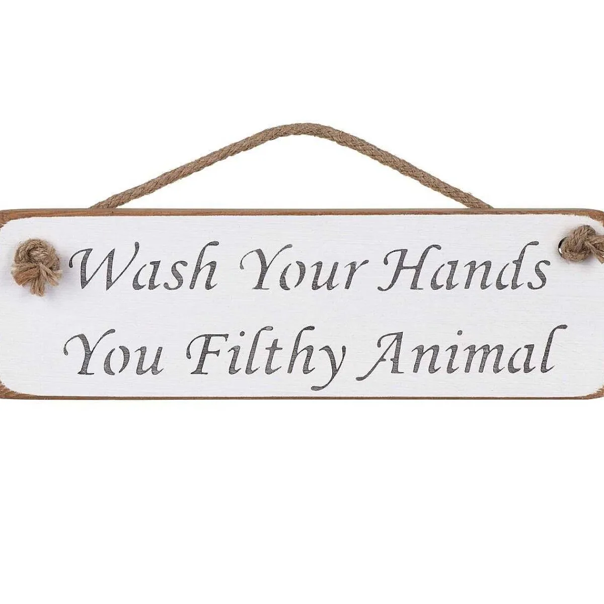 'Wash Your Hands' White Wooden Sign>Austin Sloan Clearance