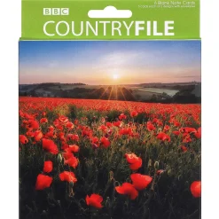 Countryfile Poppies Set Of 6 Blank Notecards>BBC Shop