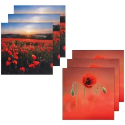 Countryfile Poppies Set Of 6 Blank Notecards><noscript><img width=