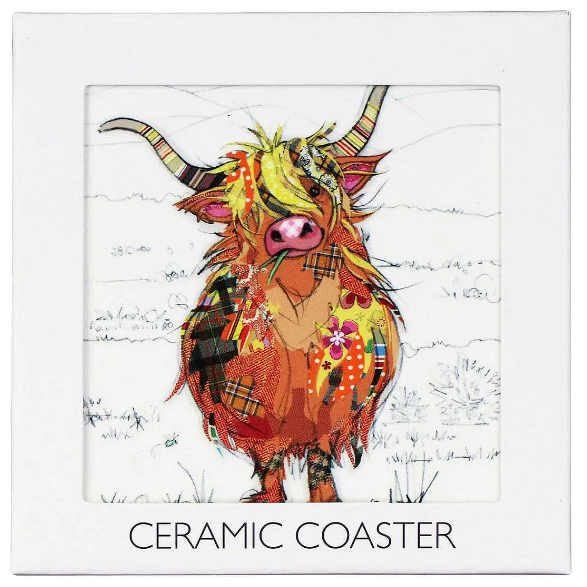 Hamish Highland Cow Coaster>Bug Art Shop