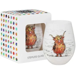 Highland Hamish Cow Stemless Glass><noscript><img width=