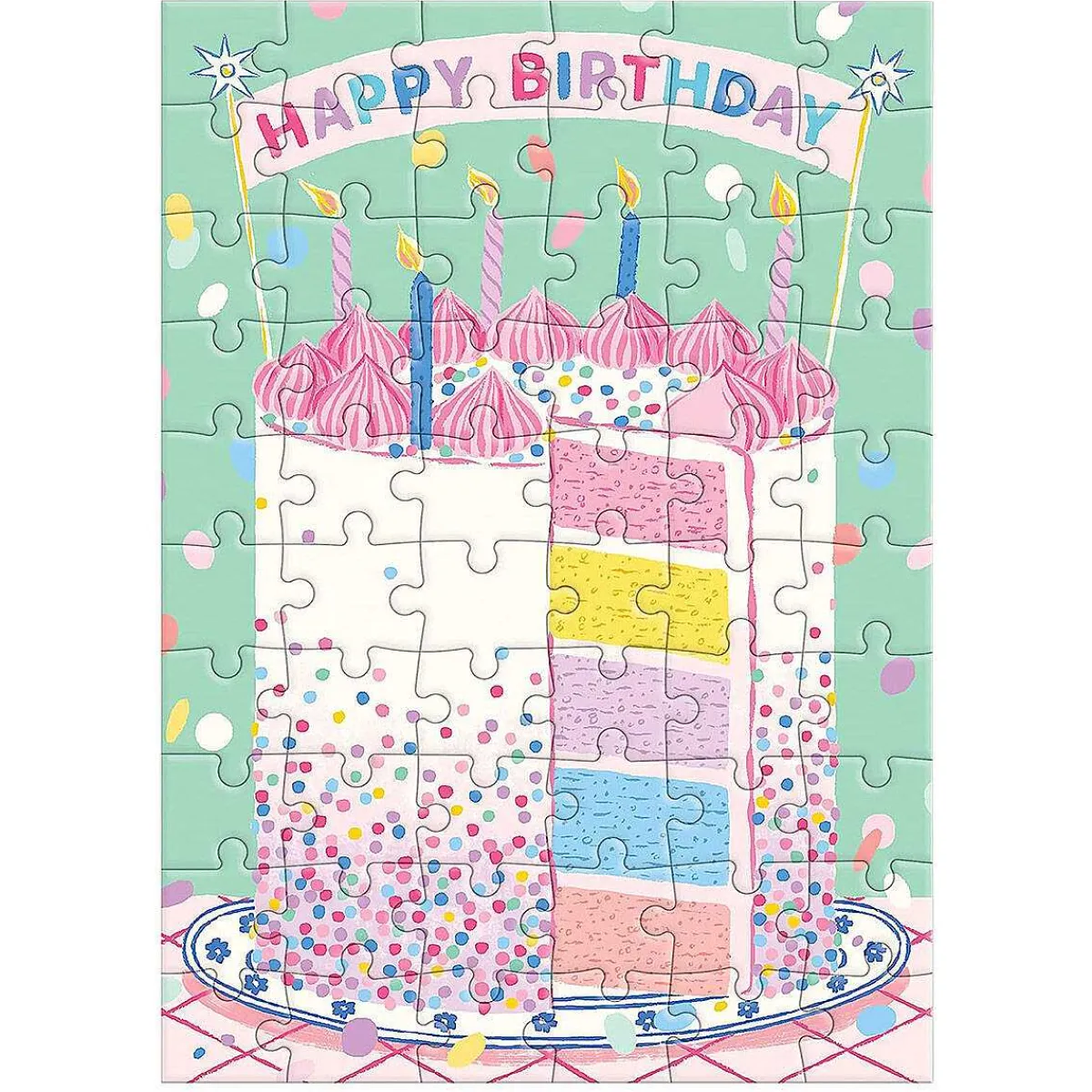 Cake' Birthday Card With Jigsaw Puzzle>Temptation Gifts Discount