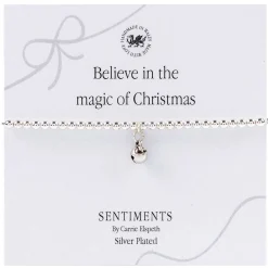 Believe In The Magic Of Christmas Sentiment Bracelet>Carrie Elspeth Online