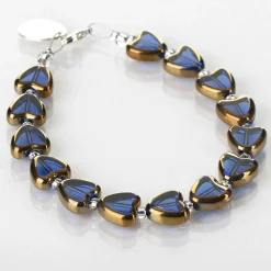 Blue Gold Edged Hearts Bracelet>Carrie Elspeth Cheap