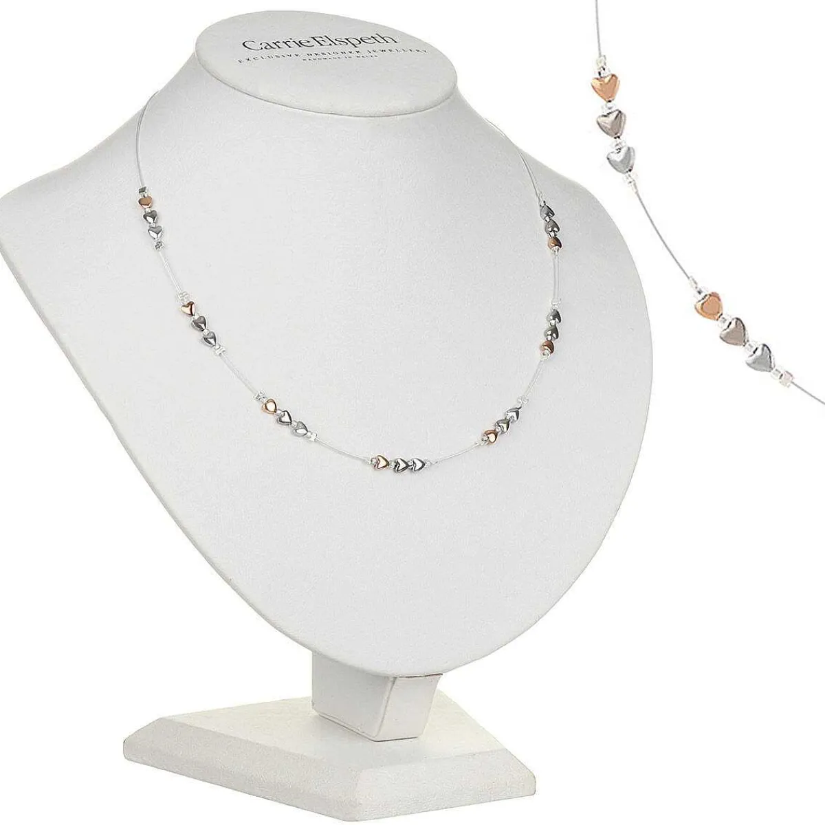 Cariad Hearts Spaced Necklace>Carrie Elspeth Fashion