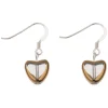 Clear Gold Edged Hearts Earrings>Carrie Elspeth Clearance