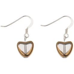 Clear Gold Edged Hearts Earrings>Carrie Elspeth Clearance