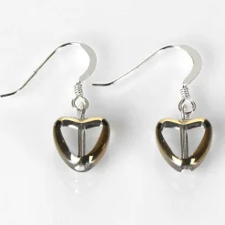 Clear Gold Edged Hearts Earrings>Carrie Elspeth Clearance