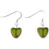 Green Gold Edged Hearts Earrings>Carrie Elspeth Best Sale