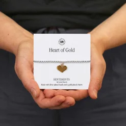 'Heart Of Gold' Sentiment Bracelet><noscript><img width=