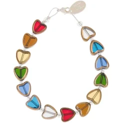 Multi Gold Edged Hearts Bracelet>Carrie Elspeth Best Sale