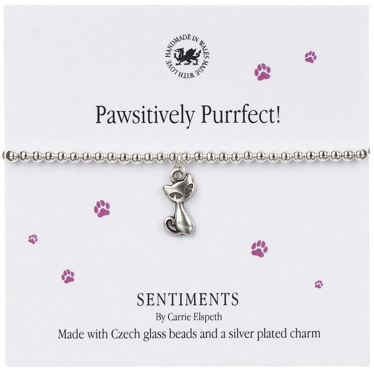 'Pawsitively Purrfect' Sentiment Bracelet>Carrie Elspeth Online