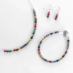 Rainbow Miracle & Haematite Links Necklace><noscript><img width=
