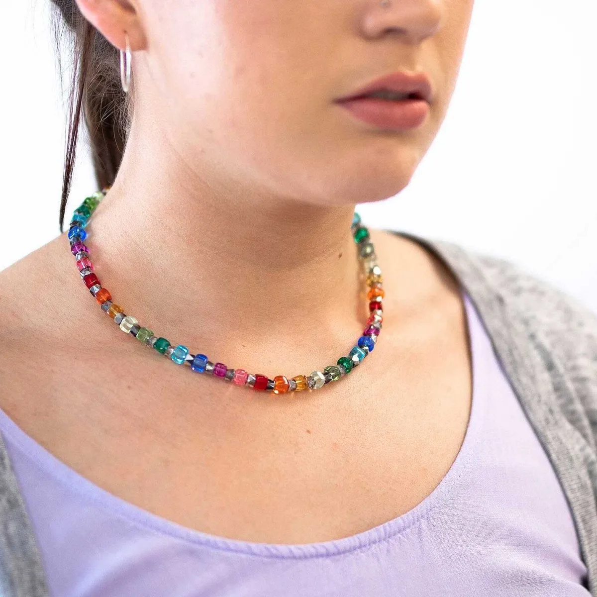 Rainbow Sparkle Full Necklace>Carrie Elspeth Outlet