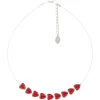 Red Gold Edged Hearts Necklace>Carrie Elspeth Cheap