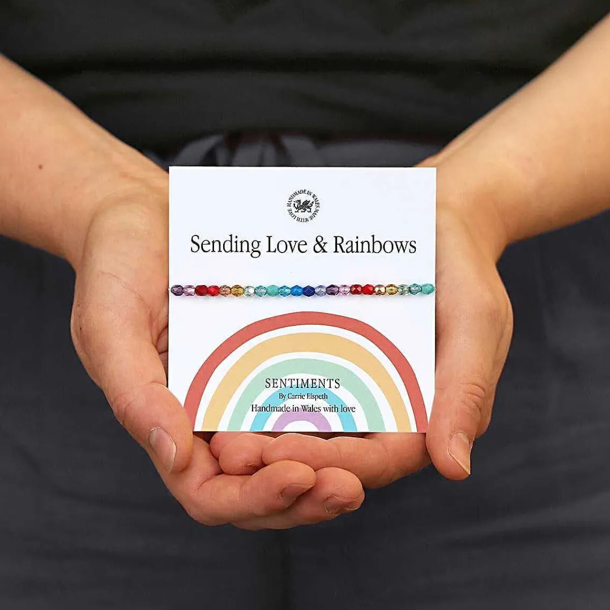 Sending Love And Rainbows Sentiment Bracelet>Carrie Elspeth Best