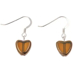 Sepia Gold Edged Hearts Earrings>Carrie Elspeth Flash Sale
