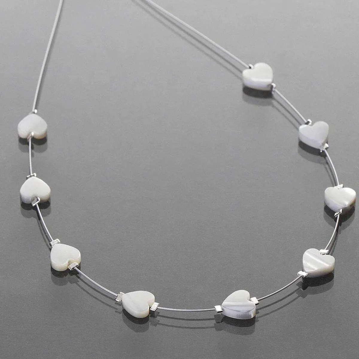 Shell Hearts Spaced Necklace>Carrie Elspeth Shop