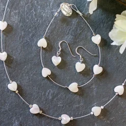 Shell Hearts Spaced Bracelet><noscript><img width=