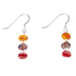 Spring Reds Millefiori Earrings>Carrie Elspeth Online