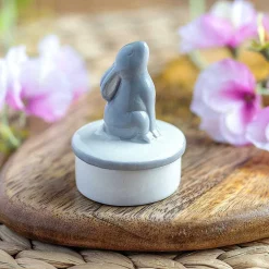 Send With Love Ceramic Stargazing Hare Trinket Pot><noscript><img width=