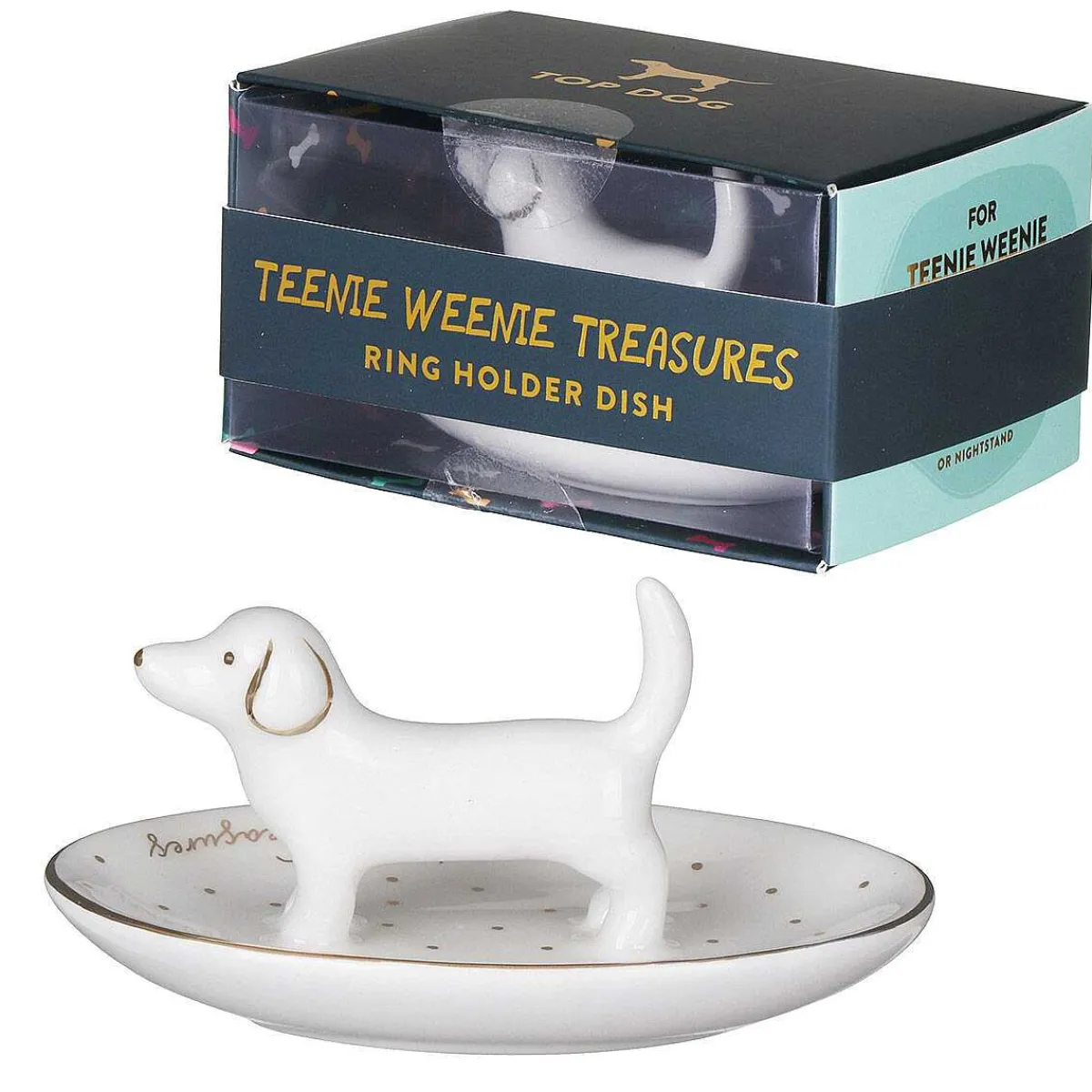 Top Dog Teenie Weenie Dachshund Ring Dish>CGB Giftware Discount