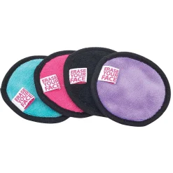 Bright Erase Your Face Set Of 4 Reusable Makeup Removing Round Pads><noscript><img width=