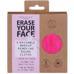 Bright Erase Your Face Set Of 4 Reusable Makeup Removing Round Pads><noscript><img width=