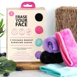 Erase Your Face Pack Of Four Reusable Makeup Removing Cloths>Danielle Creations Flash Sale