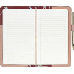 Blush Pink Vegan Leather Folio Wallet With Pen>Designworks Ink Discount