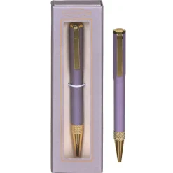 Dusty Lilac & Gold Boxed Ballpoint Pen>Designworks Ink Hot
