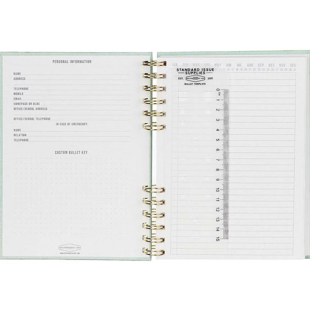 Green Standard Issue Hardback Notebook>Designworks Ink Online