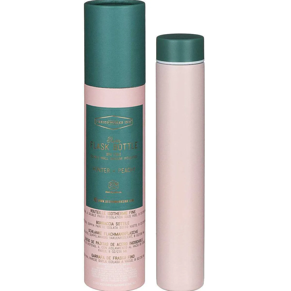 Hunter & Peachy Slim Flask Bottle>Designworks Ink Outlet