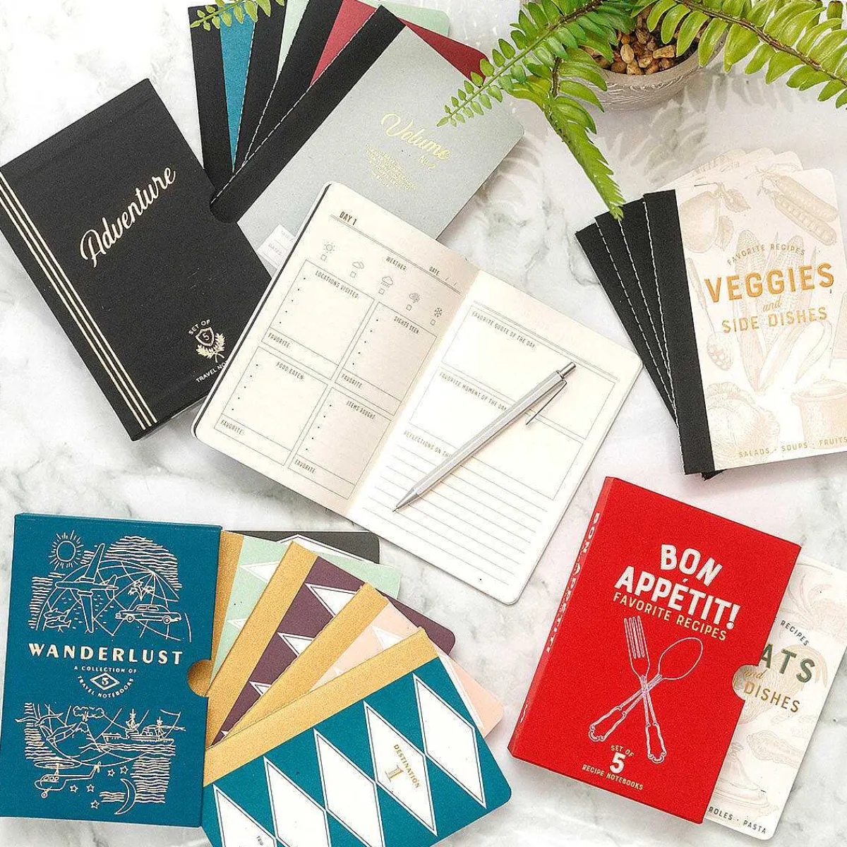 Wanderlust Set Of 5 Travel Notebooks>Designworks Ink Cheap