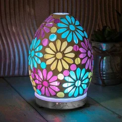 Blue Flower Mosaic Egg Colour Changing Aroma Humidifier>Desire Discount