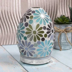 Blue Flower Mosaic Egg Colour Changing Aroma Humidifier><noscript><img width=