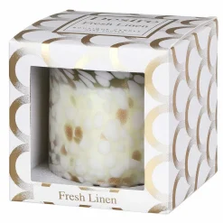 Fresh Linen Glass Candle><noscript><img width=