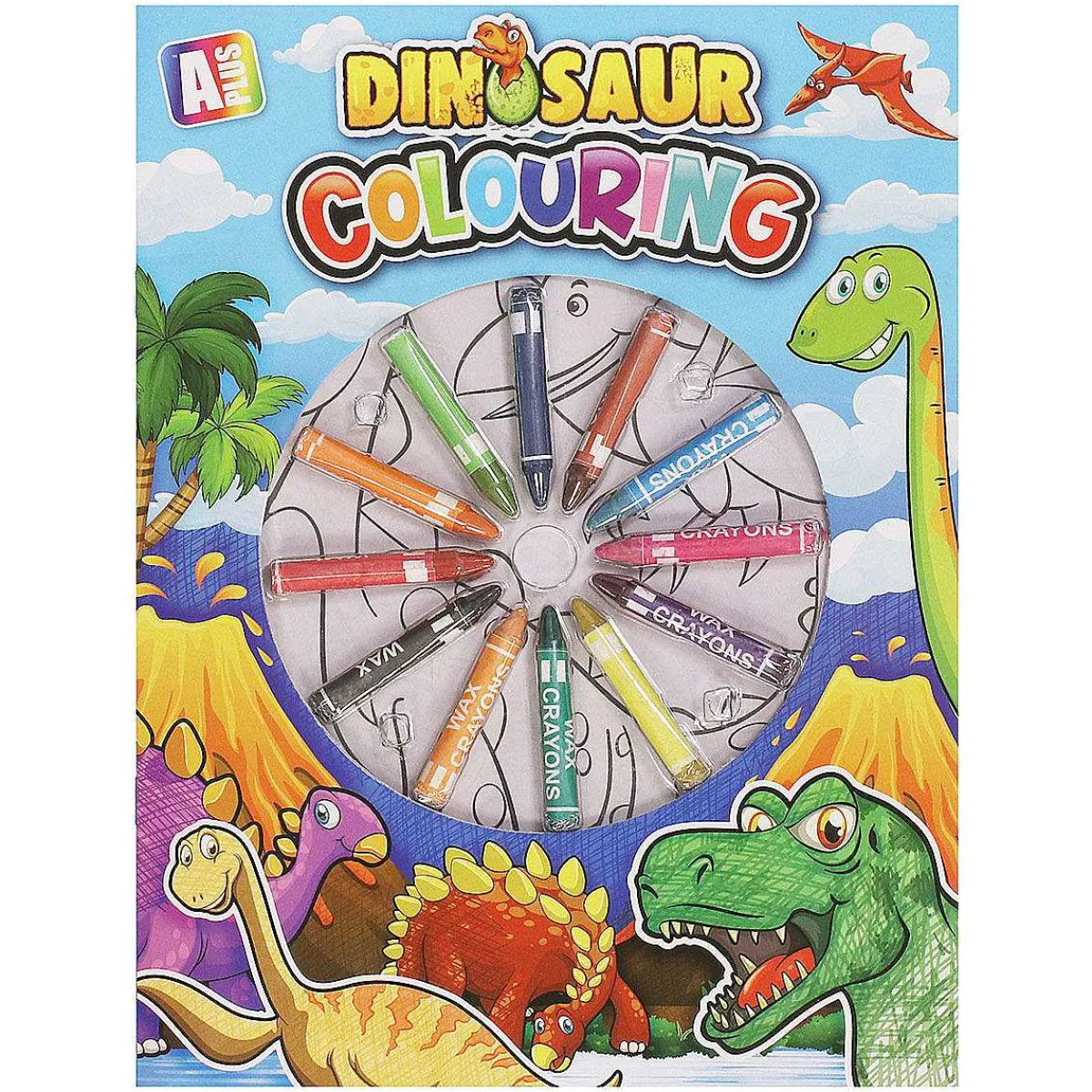 Dinosaur A4 Colouring Book Set With Twelve Crayons>Temptation Gifts Best Sale